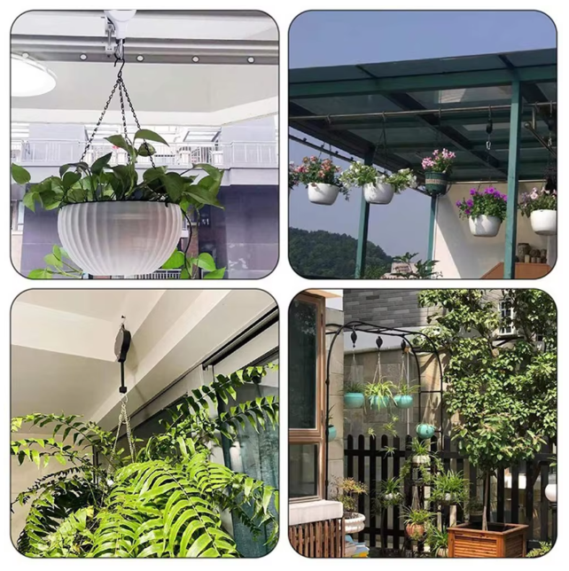 Easy Reach Plant Pulley Set Hooks Plant Pulley