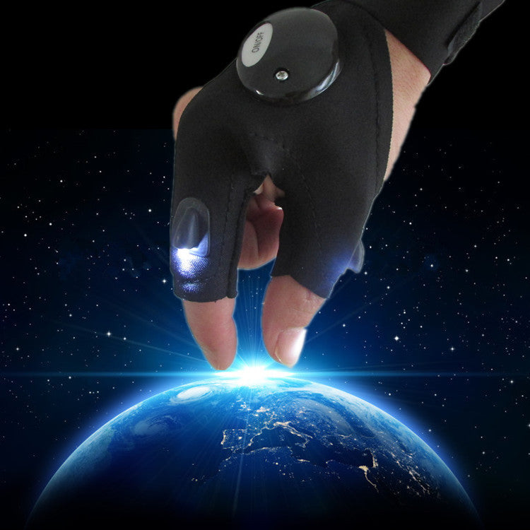 Rechargeable LED Half-Finger Gloves