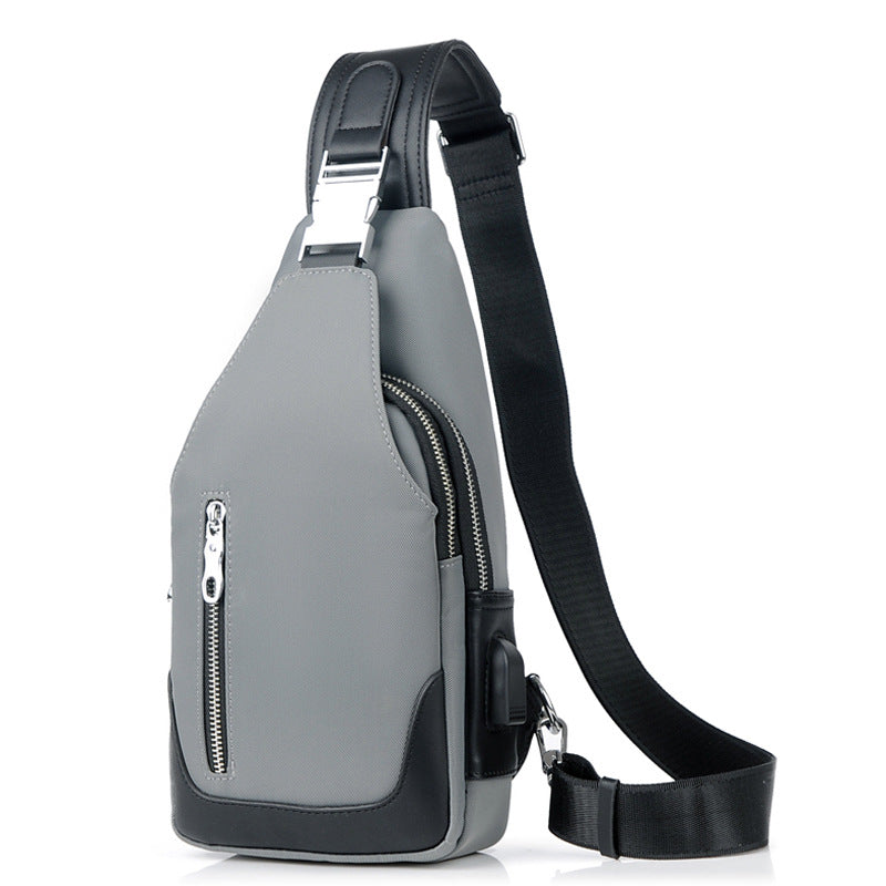 Crossbody USB Charge Waterproof Sling Bag