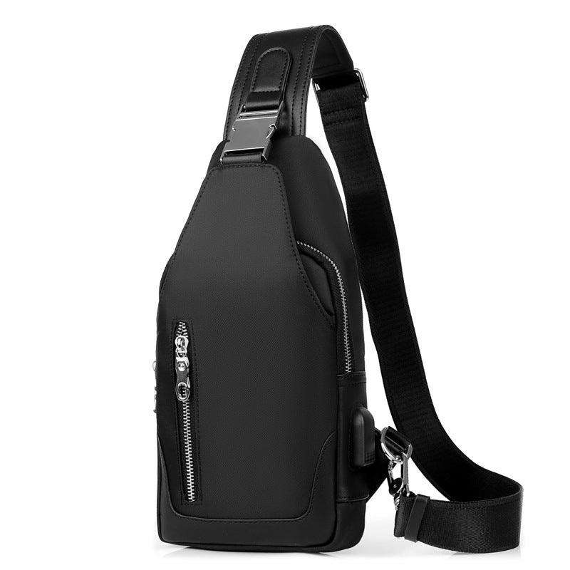 Crossbody USB Charge Waterproof Sling Bag