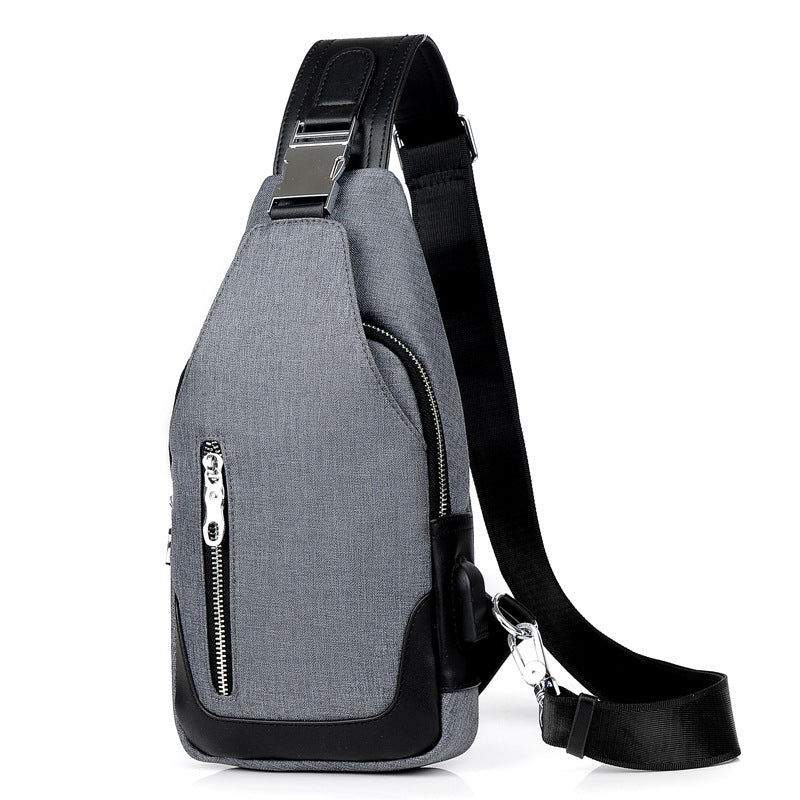 Crossbody USB Charge Waterproof Sling Bag