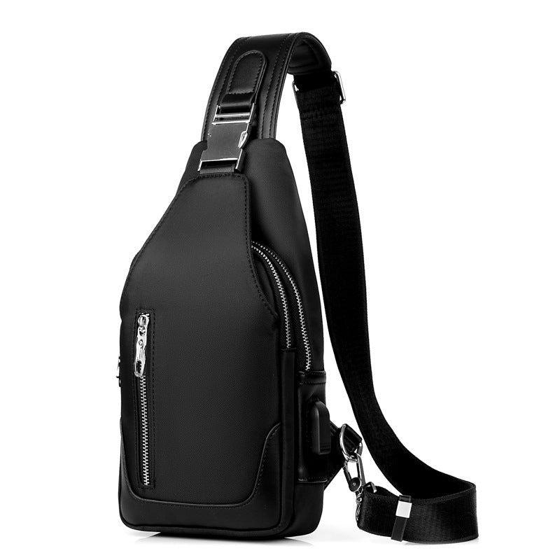 Crossbody USB Charge Waterproof Sling Bag