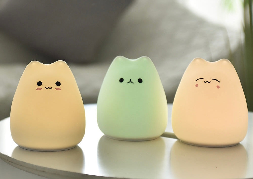 Cute Cat LED Color Changing Nightlight