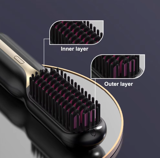 Portable Cordless Hair Straightener Brush