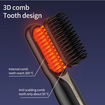 Portable Cordless Hair Straightener Brush