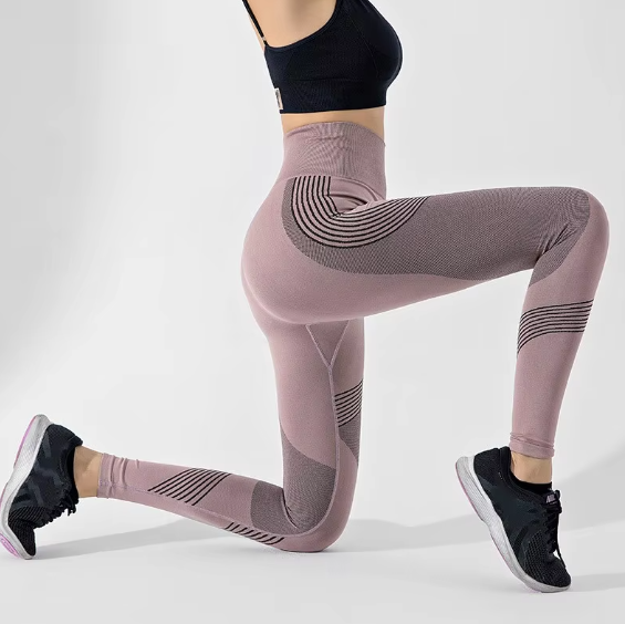 High Waist Elastic Tight Fitness Pants for Women