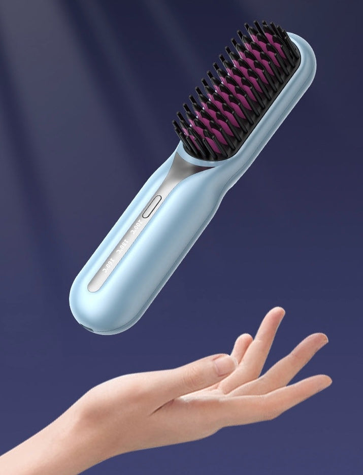 Portable Cordless Hair Straightener Brush