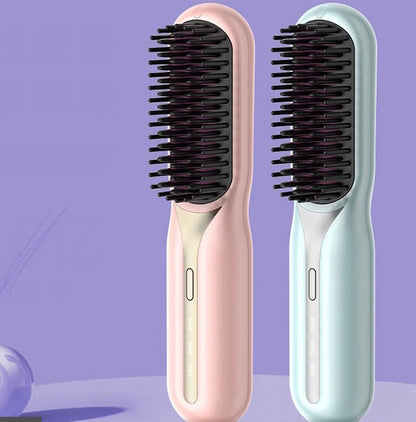 Portable Cordless Hair Straightener Brush