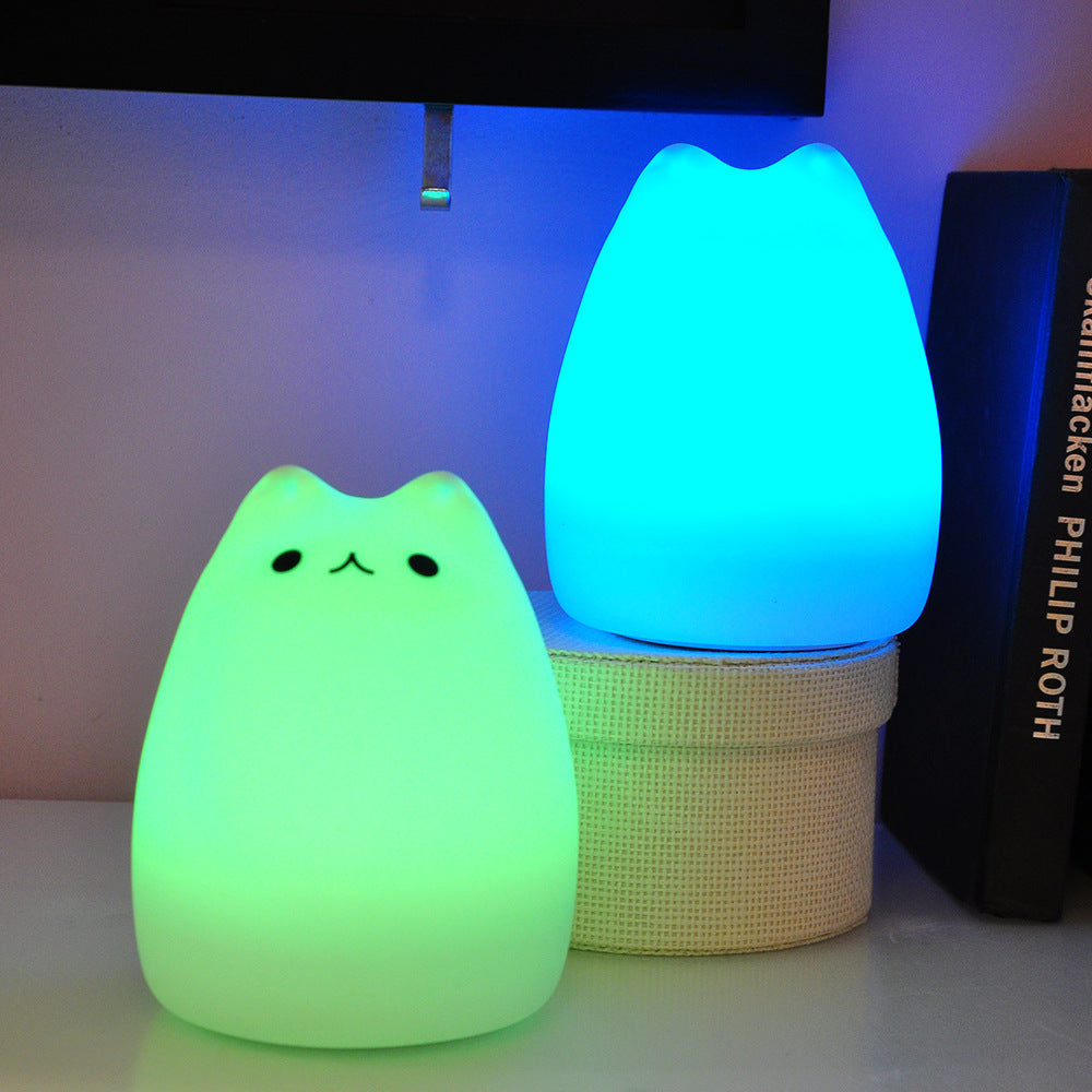 Cute Cat LED Color Changing Nightlight
