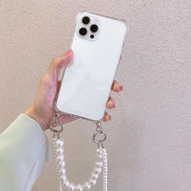 Fashionable Pearl Cross-body Chain iPhone Case